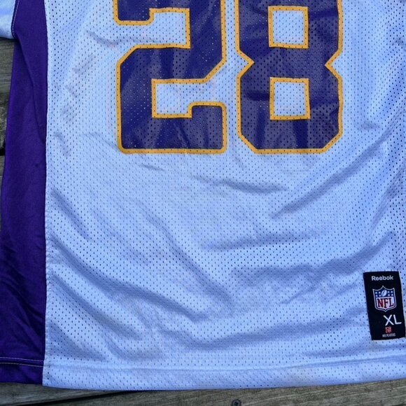 MINNESOTA VIKINGS NFL Adrian Peterson #28 REEBOK team apparel Youth XL White - Picture 2 of 10